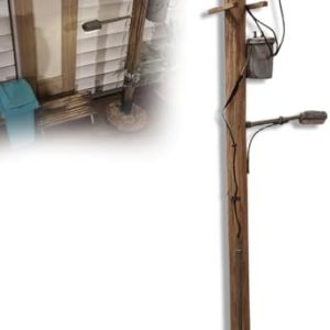 Streetlight Lamp for Desk, Table, Or Diorama, Vintage Miniature Utility Pole Light Decor, Handmade Mini Floor House Lamp, DIY Tabletop Decor for Desk, Diorama, Model Railroad (1pcs)